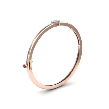 White Diamond Bangle Bracelet - Chelsea