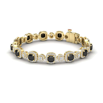 black diamond tennis bracelet
