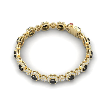 Black & White Diamond Tennis Bracelet - Erina