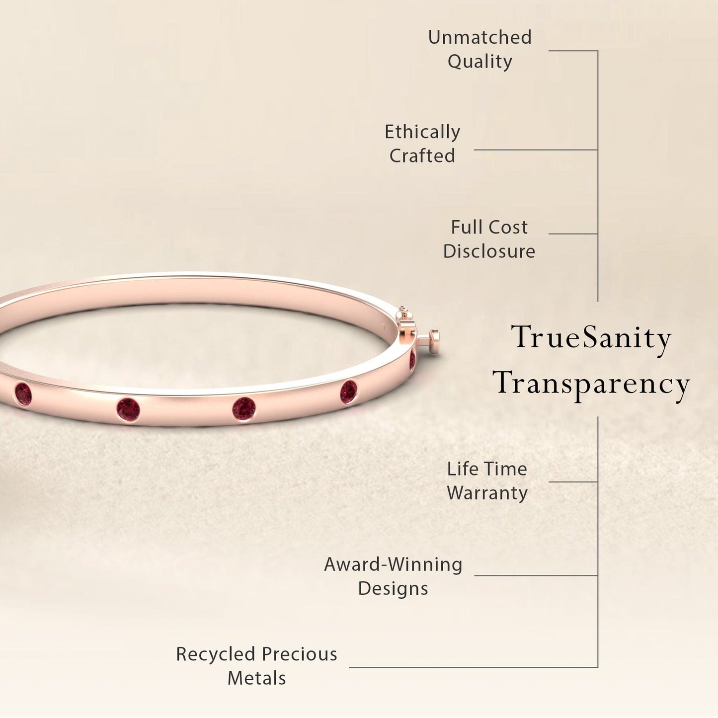 RUBY Bezel-Set Bracelet - Flavia