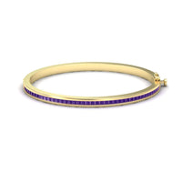 Amethyst Channel-Set Bangle Bracelet - Johanna