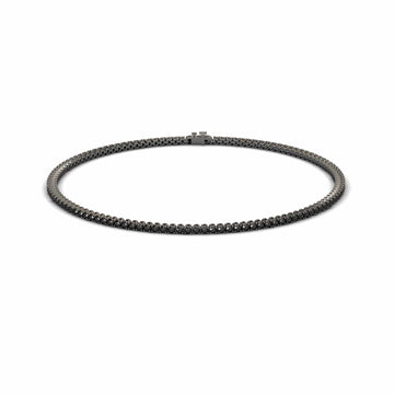 Black Diamond 1.3mm Eternity Bangle Bracelet - Alejandra