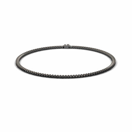Black Diamond 1.3mm Eternity Bangle Bracelet - Alejandra