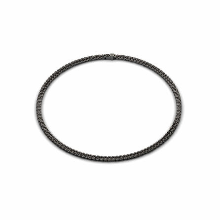 Black Diamond 1.3mm Eternity Bangle Bracelet - Alejandra