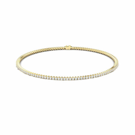 White Diamond 1.3mm Eternity Bangle Bracelet - Alejandra