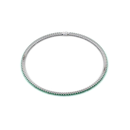 Emerald 1.3mm Eternity Bangle Bracelet - Alejandra
