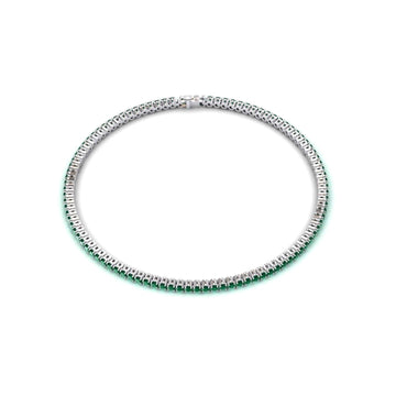 Emerald 1.7mm Eternity Bangle Bracelet - Alejandra