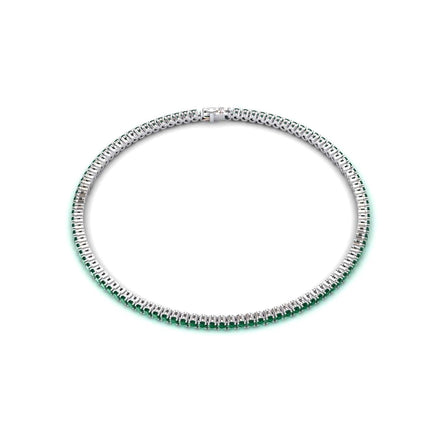 Emerald 1.7mm Eternity Bangle Bracelet - Alejandra