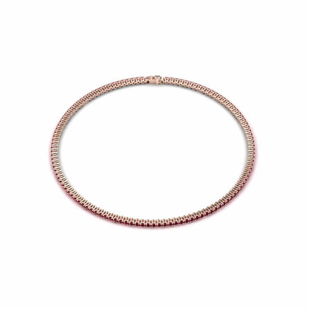 Ruby 1.3mm Eternity Bangle Bracelet - Alejandra