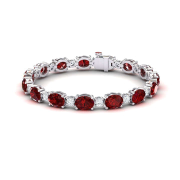 Lab Grown Ruby & Diamond Tennis Bracelet - Sylvie
