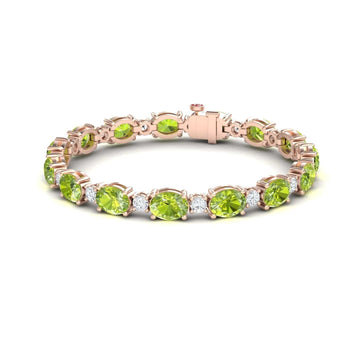 Peridot & Diamond Tennis Bracelet - Sylvie