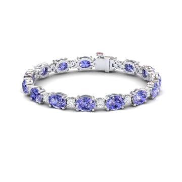 Tanzanite & Diamond Tennis Bracelet - Sylvie