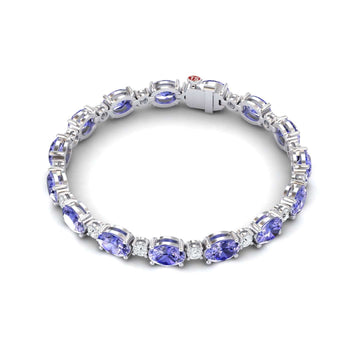 Tanzanite & Diamond Tennis Bracelet - Sylvie