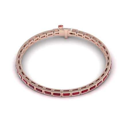 Lab Grown Ruby Link Bangle Bracelet - Ahana