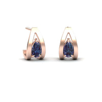 Lab Grown Alexandrite Huggie Earrings - Yamini