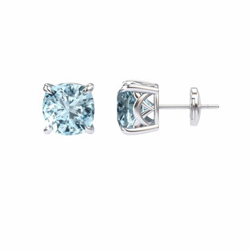 Aquamarine Stud Earrings - Deborah