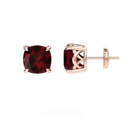 Garnet Stud Earrings - Deborah