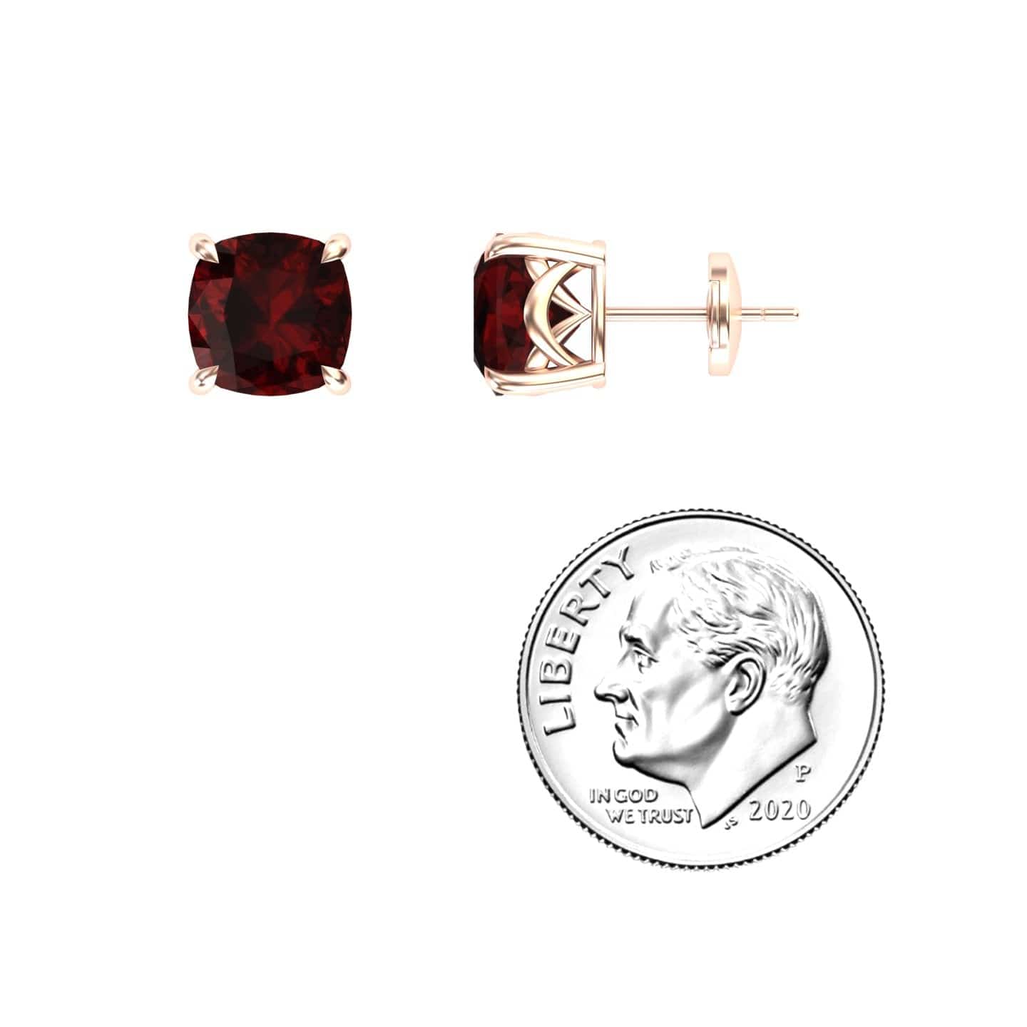 Garnet Stud Earrings - Deborah