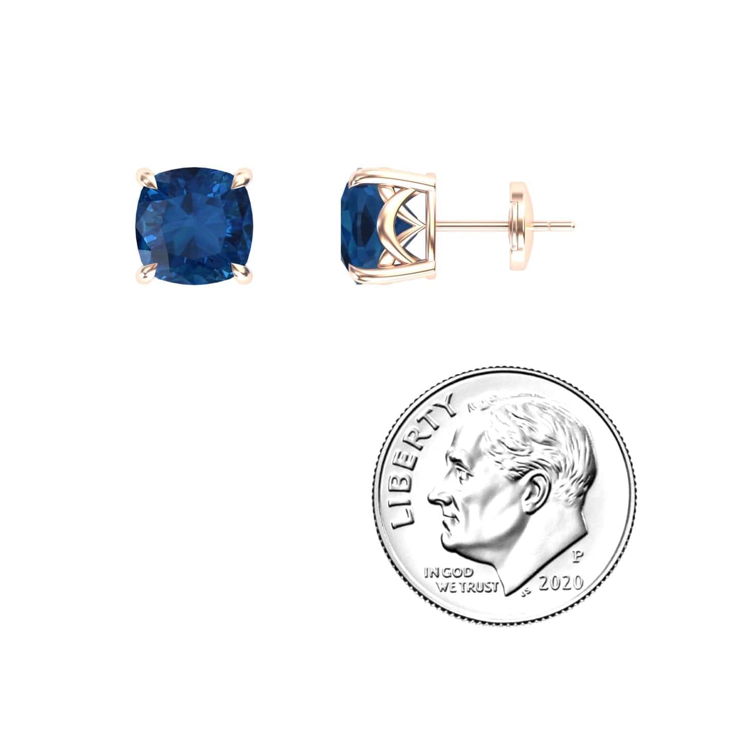 London Blue Topaz Stud Earrings - Deborah