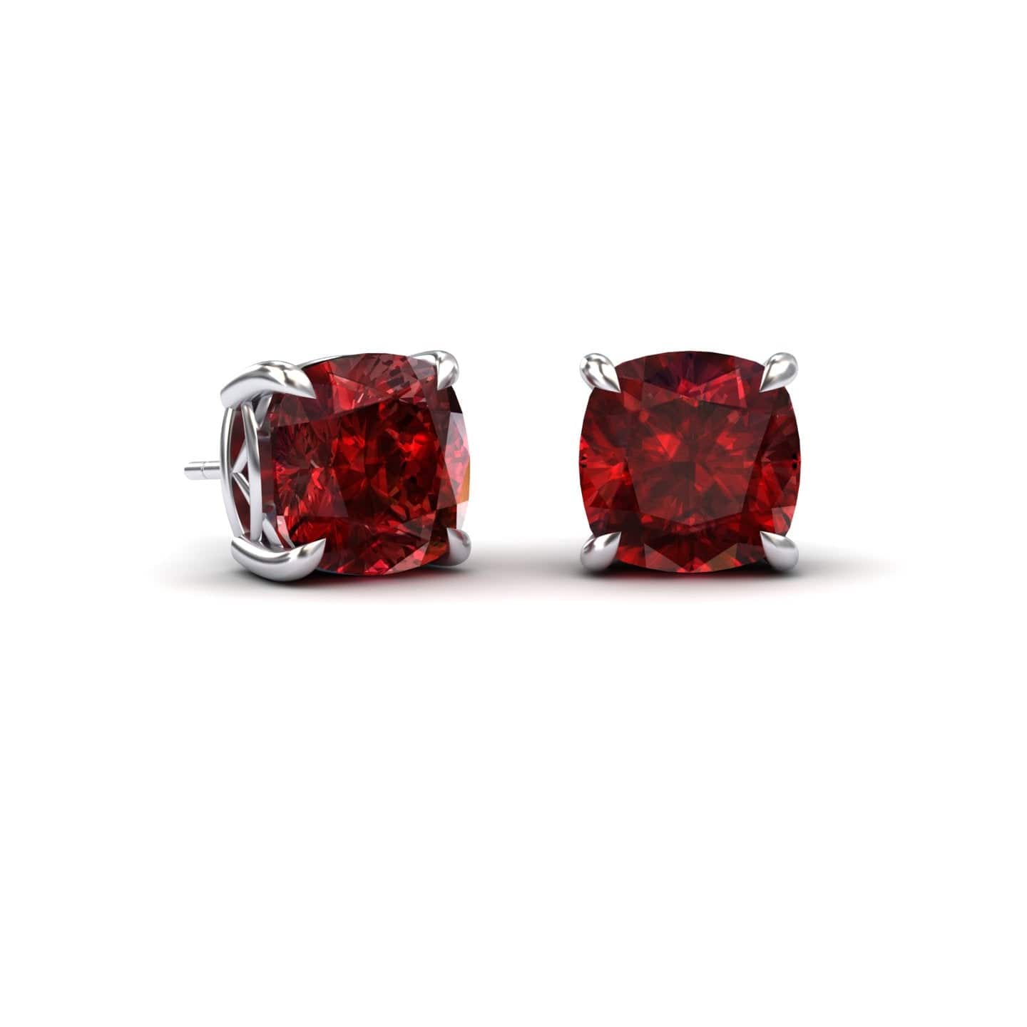 Lab Grown Ruby Stud Earrings - Deborah