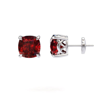 Lab Grown Ruby Stud Earrings - Deborah