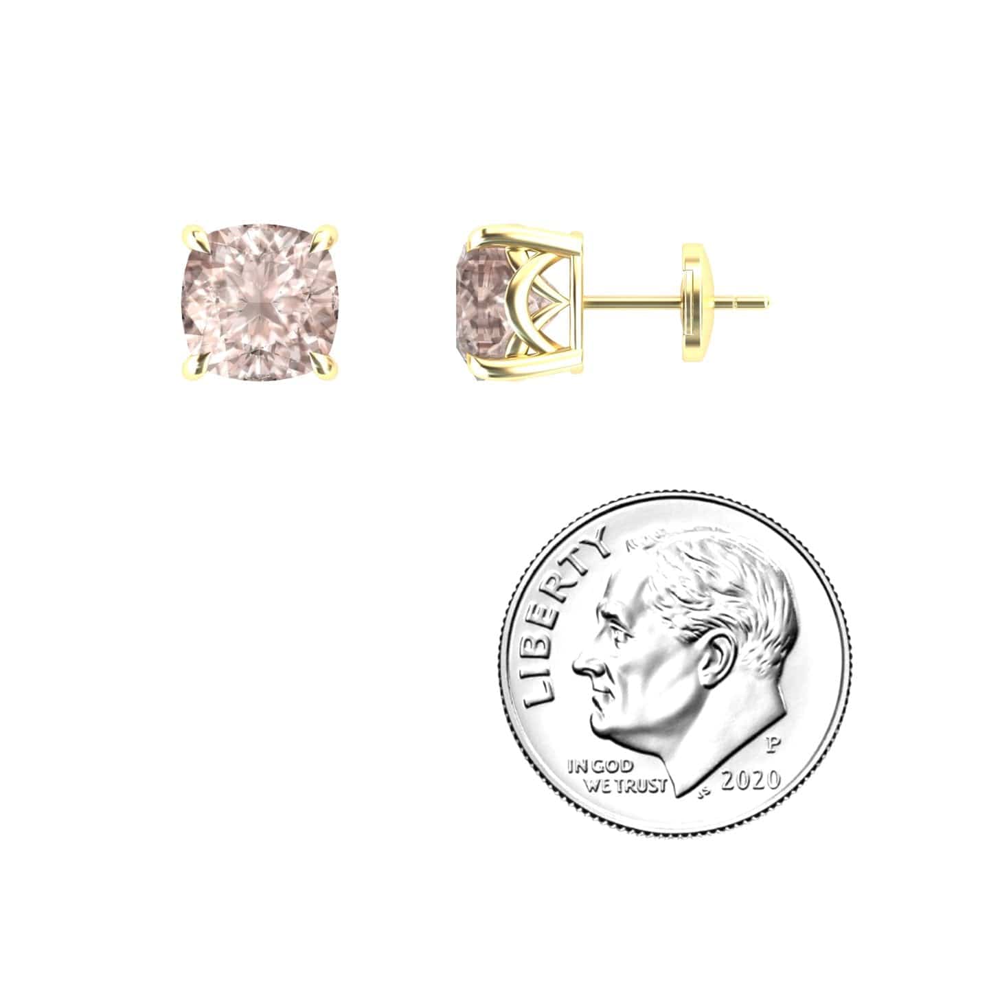 Morganite Stud Earrings - Deborah