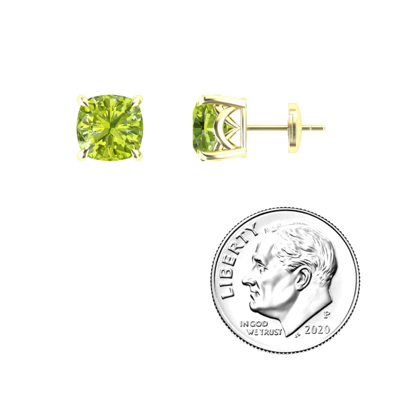 Peridot Stud Earrings - Deborah
