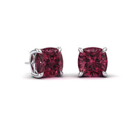 Rhodolite Garnet Stud Earrings - Deborah