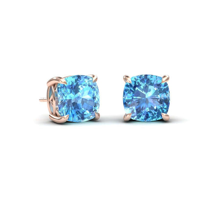 Swiss Blue Topaz Stud Earrings - Deborah