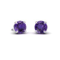 Amethyst Stud Earrings - Gauri