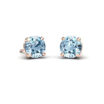 Aquamarine Stud Earrings - Gauri