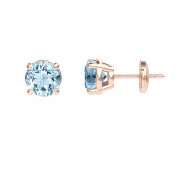 Aquamarine Stud Earrings - Gauri