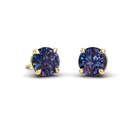 Lab Grown Alexandrite Stud Earrings - Gauri