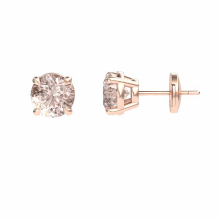 Morganite Stud Earrings - Gauri
