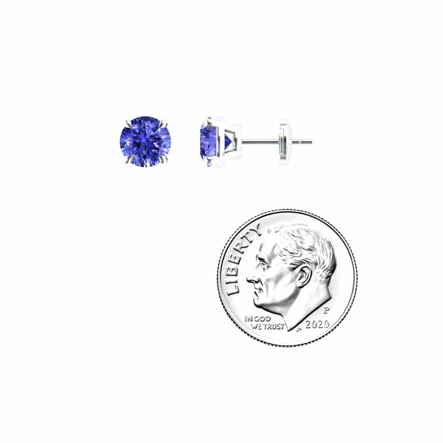 Tanzanite Stud Earrings - Gauri