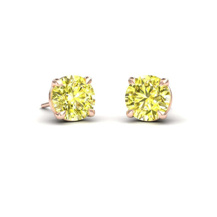 Yellow Sapphire Stud Earrings - Gauri