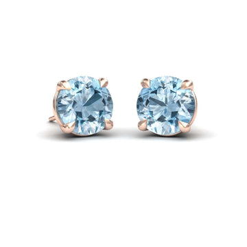 Aquamarine Stud Earrings - Helena