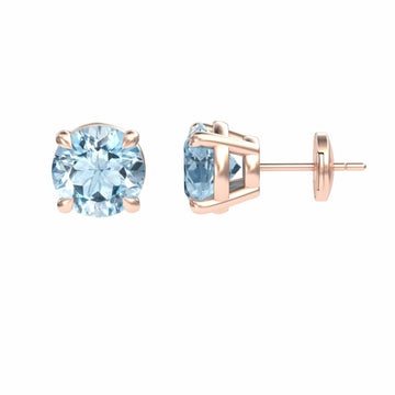 Aquamarine Stud Earrings - Helena