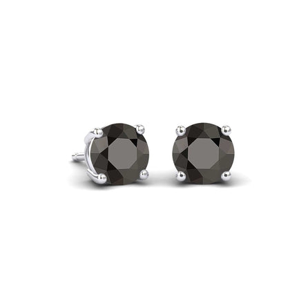 Black Diamond 1Ct Stud Earrings - Helena