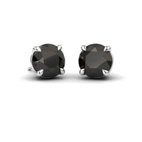 Black Diamond 4Cts Stud Earrings - Helena