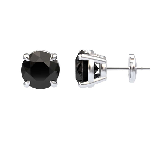 Black Diamond 4Cts Stud Earrings - Helena