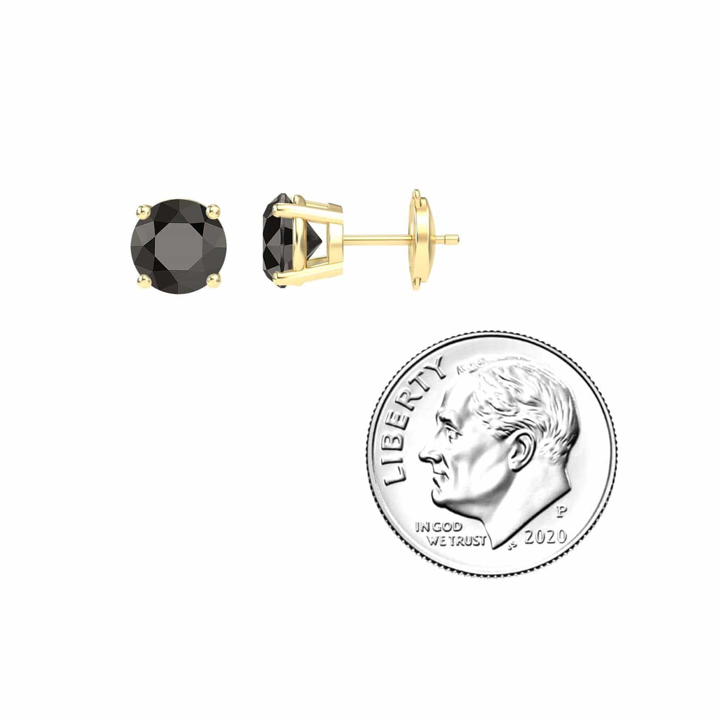 Black Diamond 2Cts Stud Earrings - Helena