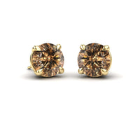 Brown Diamond Stud Earrings - Helena