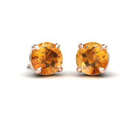 Citrine Stud Earrings - Helena