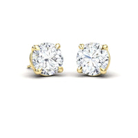 White Moissanite Stud Earrings - Helena
