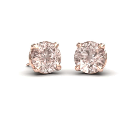 Morganite Stud Earrings - Helena