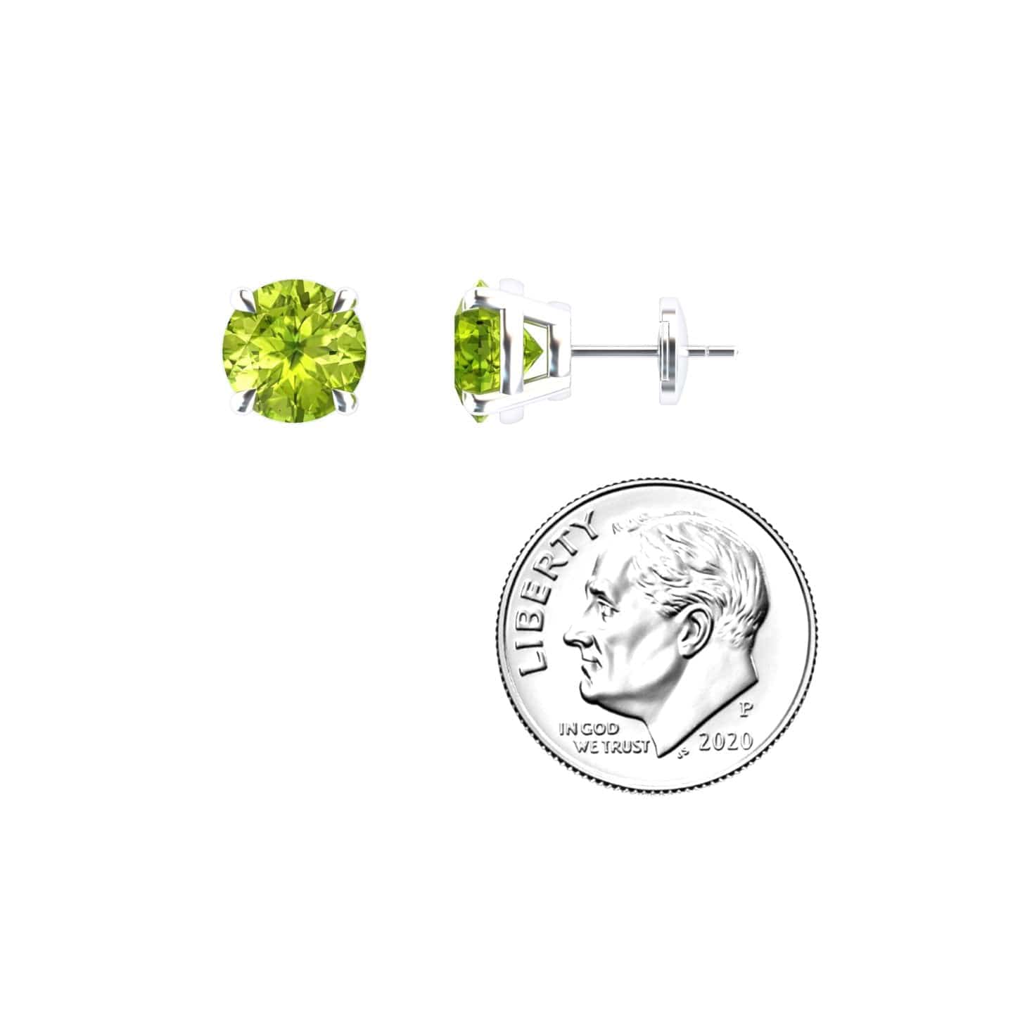 Peridot Stud Earrings - Helena