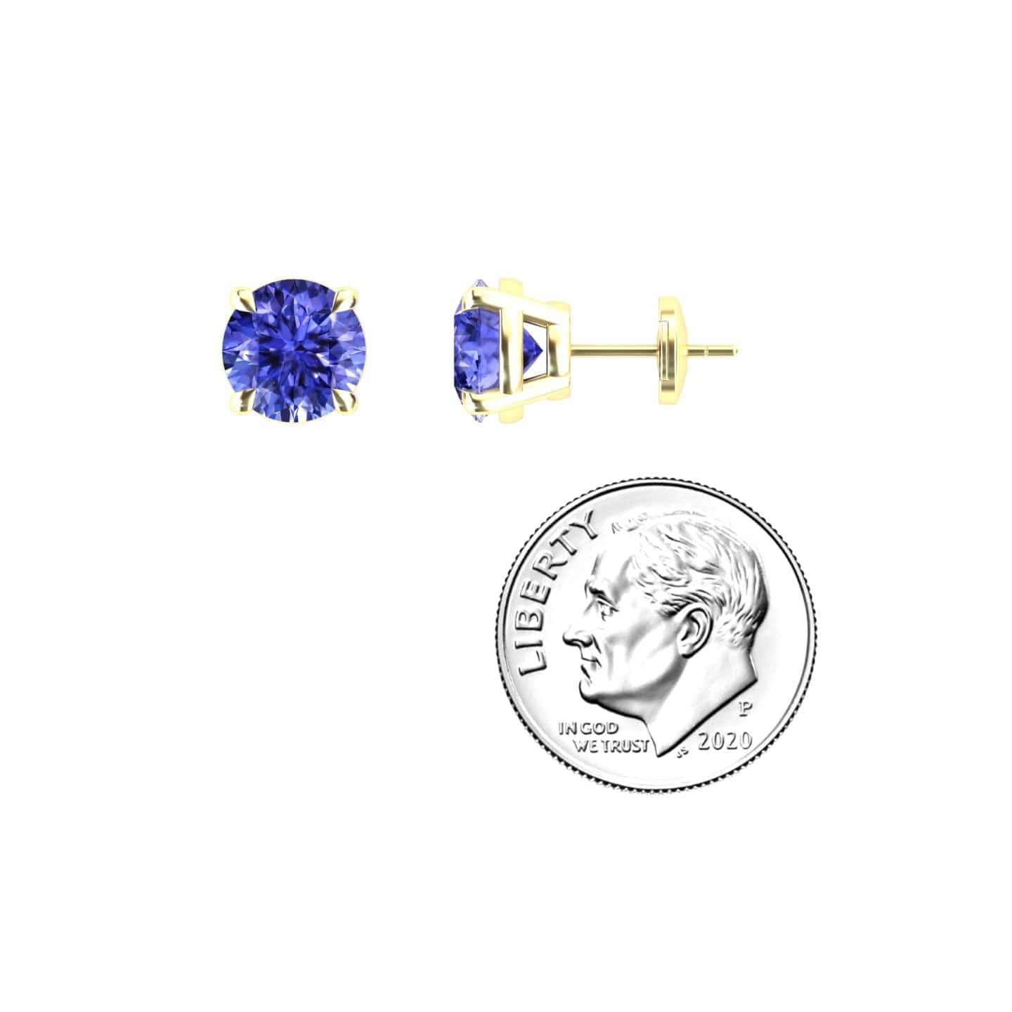 Tanzanite Stud Earrings - Helena