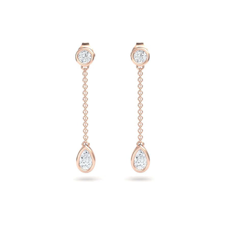 White Diamond Drop Earrings - Lexi