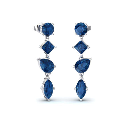 London Blue Topaz Multi-Cut Drop Earrings - Zara